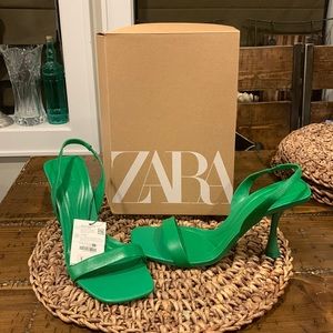Zara Sandals Green
